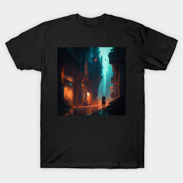 Cyberpunk city T-Shirt by TeEmporium